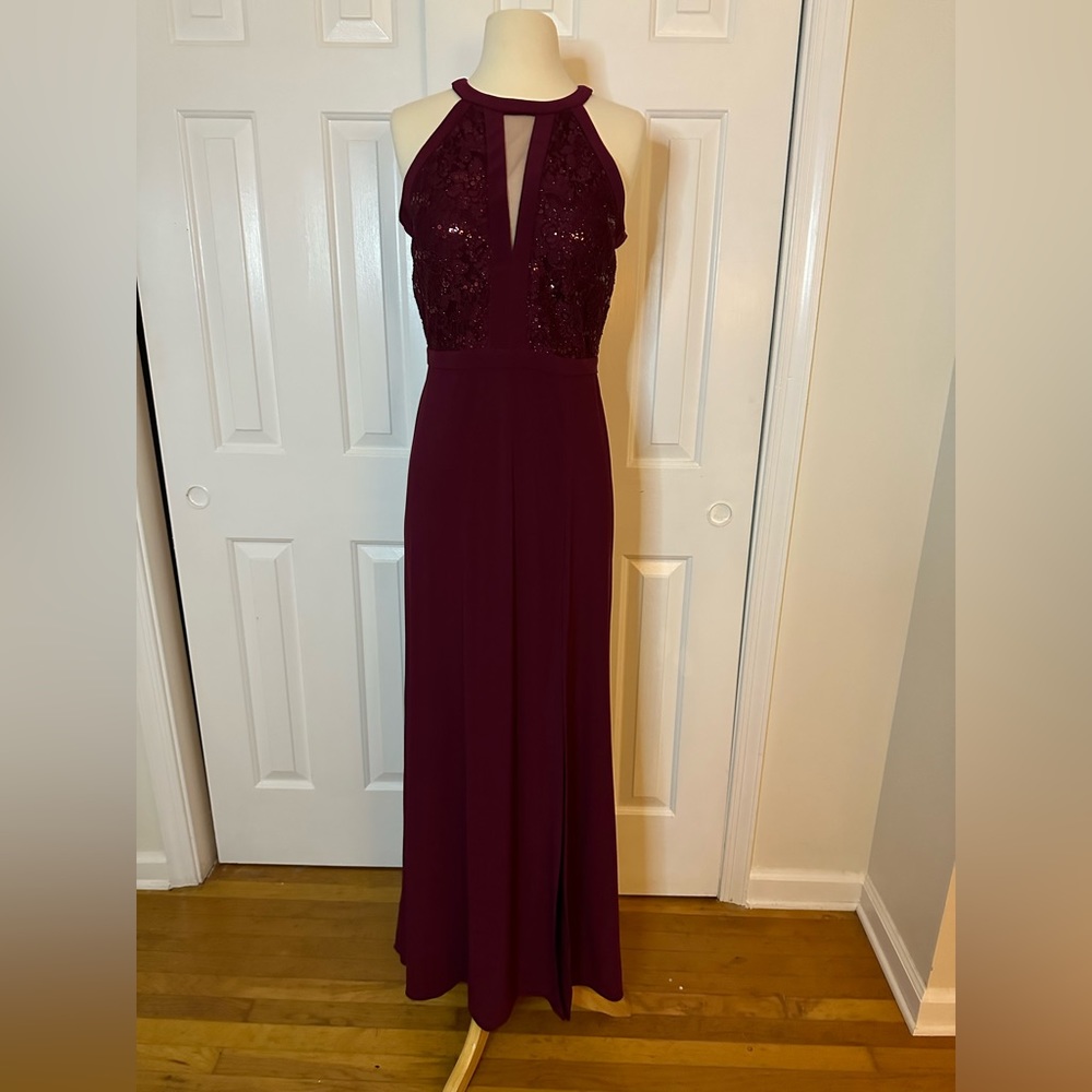 Nightway Burgundy Dress